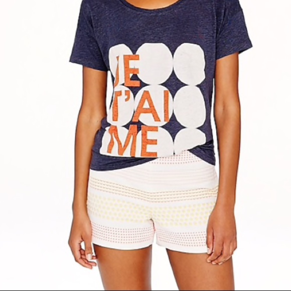 NWT J. Crew Collection Neon Dot Jacquard Shorts